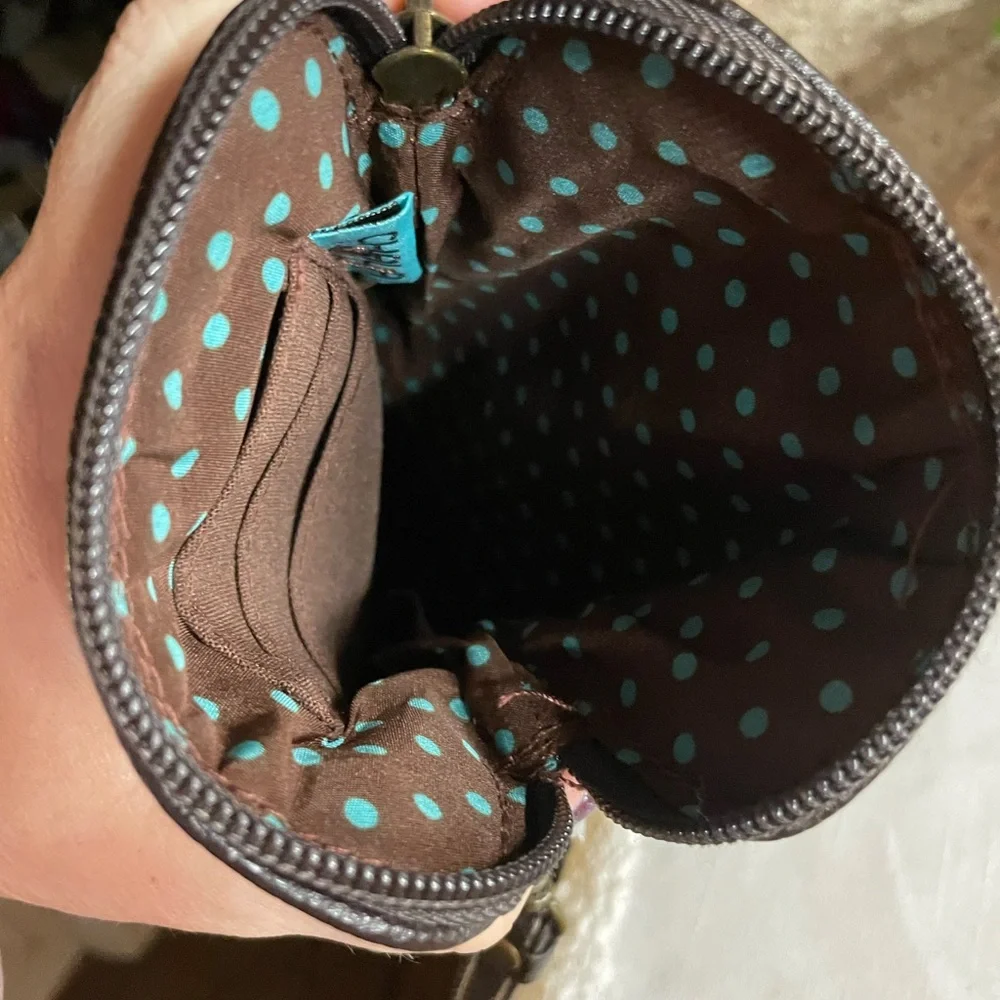 Chala Dog/ yorkie Striped Crossbody Bag with Dog